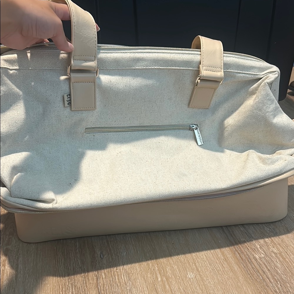 Beis Cream Travel Tote Weekender Bag
